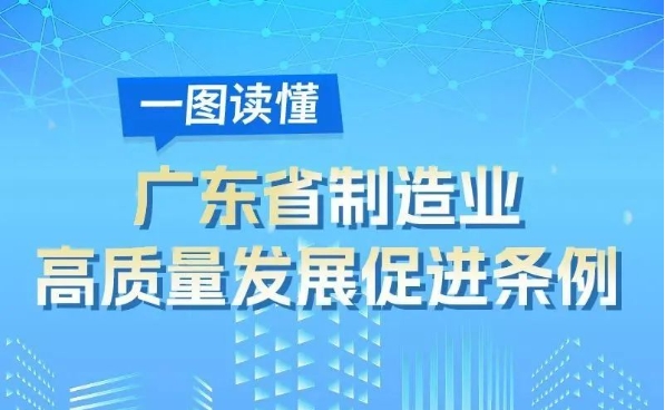 全国首个！广东为制造业高质量发展立法