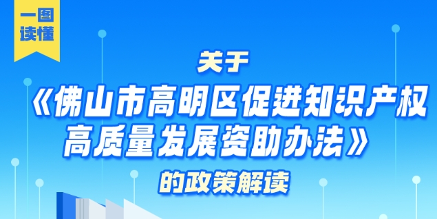 官方解读！一图读懂《高明区促进知识产权高质量发展资助办法》