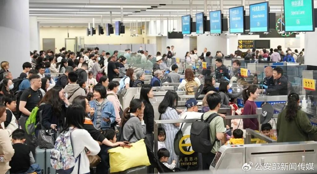 一季度1.85亿人次出入境 同比上升13.5%