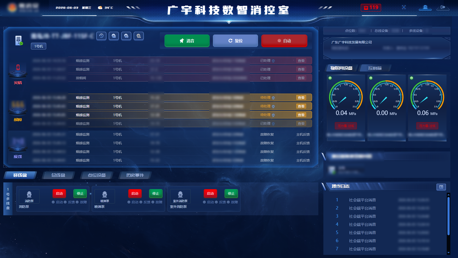 安全生产月丨广宇AI远程消控平台， 赋能消控值守新模式